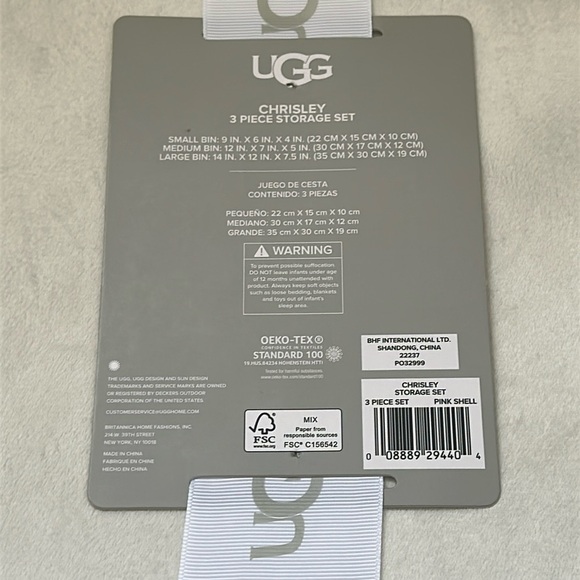 Ugg Chrisley 3 Piece Storage Set - Picture 5 of 6